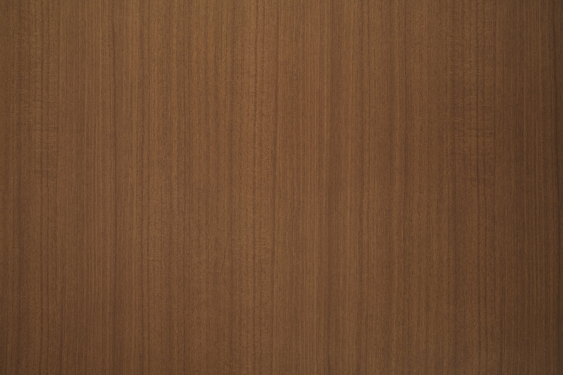 French Chestnut warm walnut brown wood grain vinyl wrap with satin finish