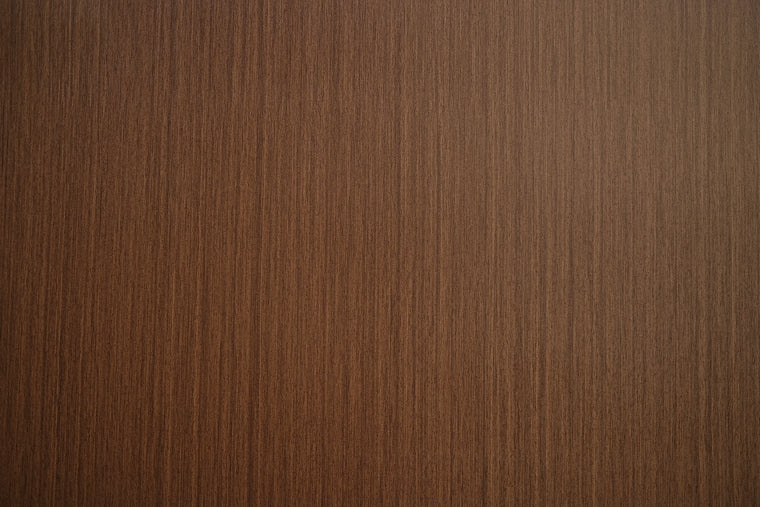 Heritage Mahogany tobacco brown leather-look vinyl wrap with fine straight grain and satin finish