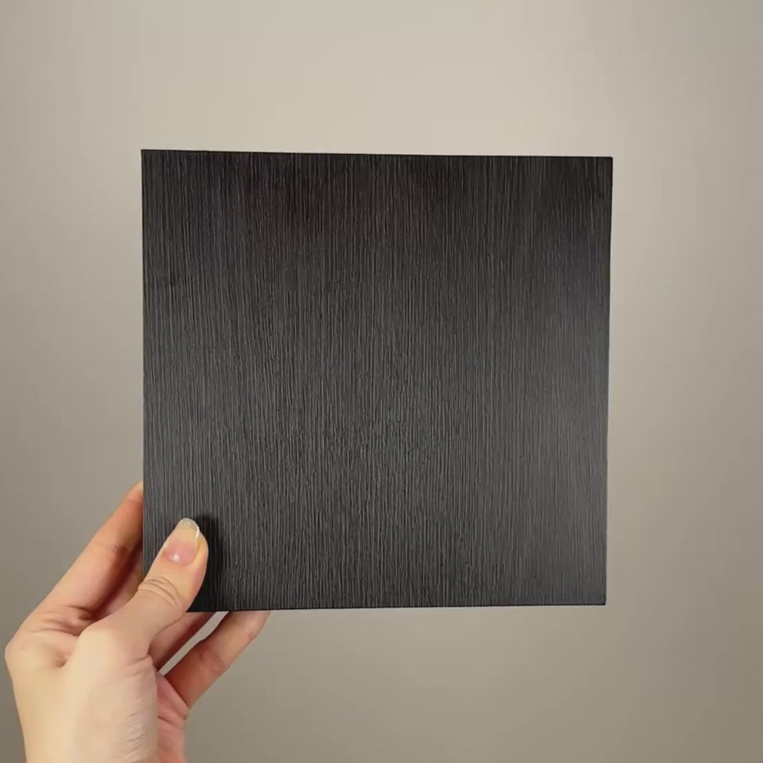 Black Oak peel and stick vinyl wrap, black oak finish