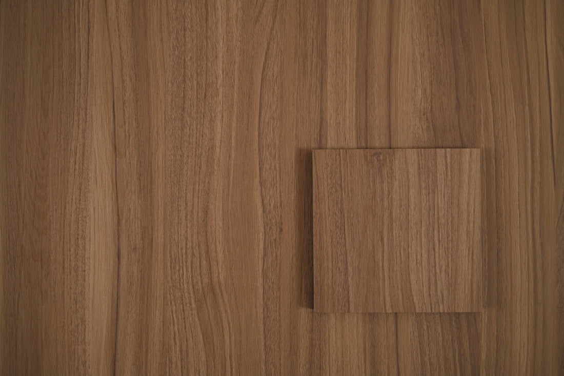 Saddle Teak brushed raised grain vinyl wrap texture detail