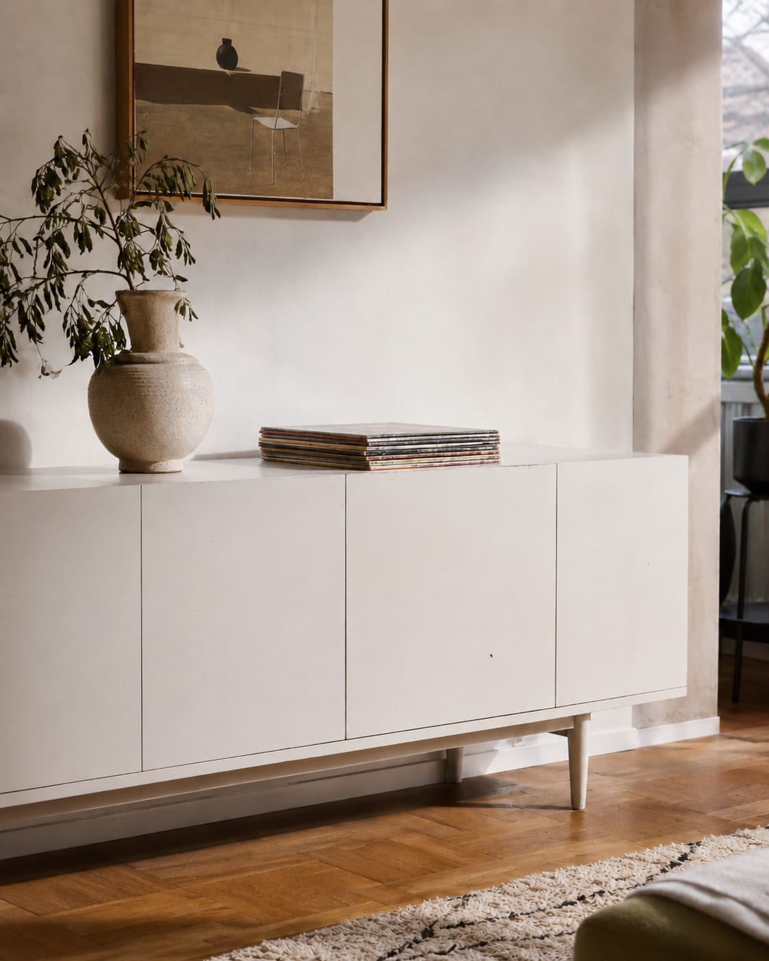 The same flat-pack sideboard before